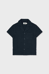 Organic Cotton Camp Collar Waffle Shirt