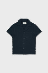 Organic Cotton Camp Collar Waffle Shirt