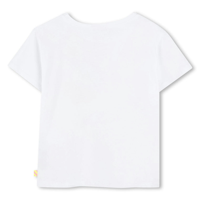 White Multicolored Sequin Carnival T-Shirt