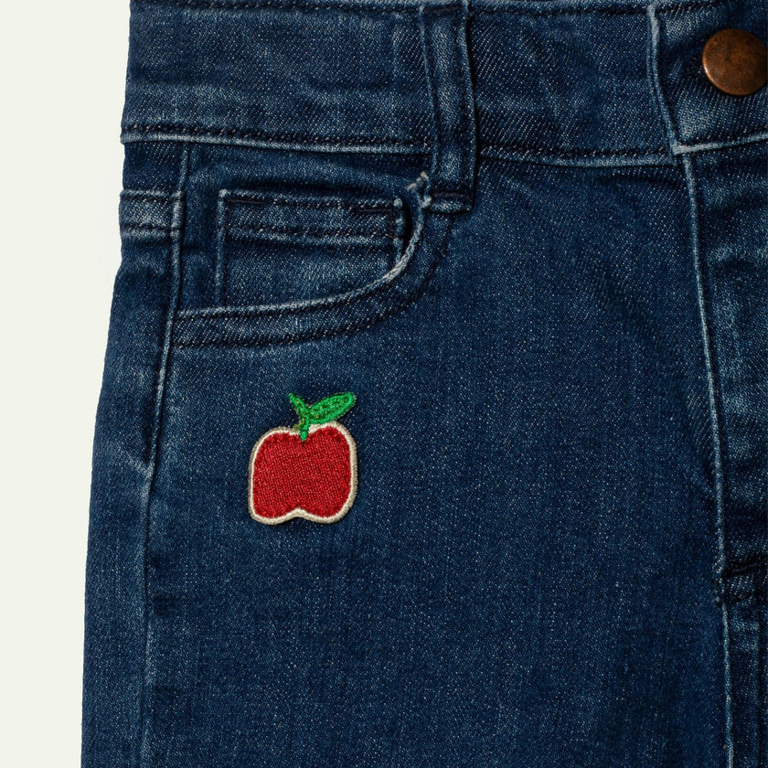Recycled Denim Apple Patch Kid Pant