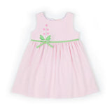 Check Seersucker Dress With Flowers