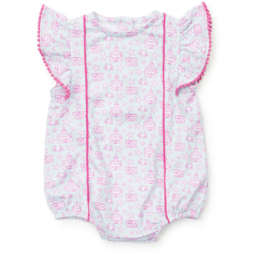 Marion Girls' Pima Cotton Bubble Sandcastles Pink