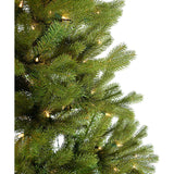 6-Foot Pre-Lit PE Half Tree with Stand