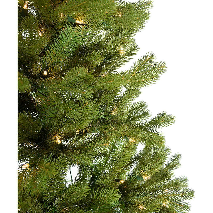 6-Foot Pre-Lit PE Half Tree with Stand