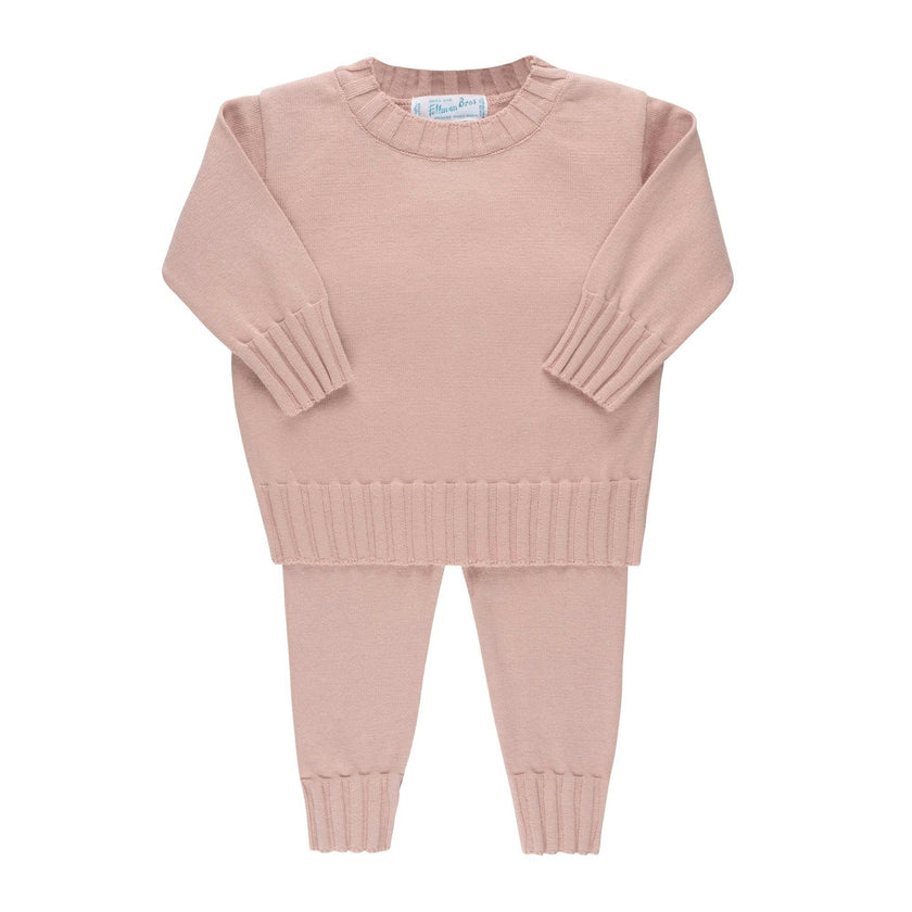 Remi Ribbed Knit Set Vintage Blue