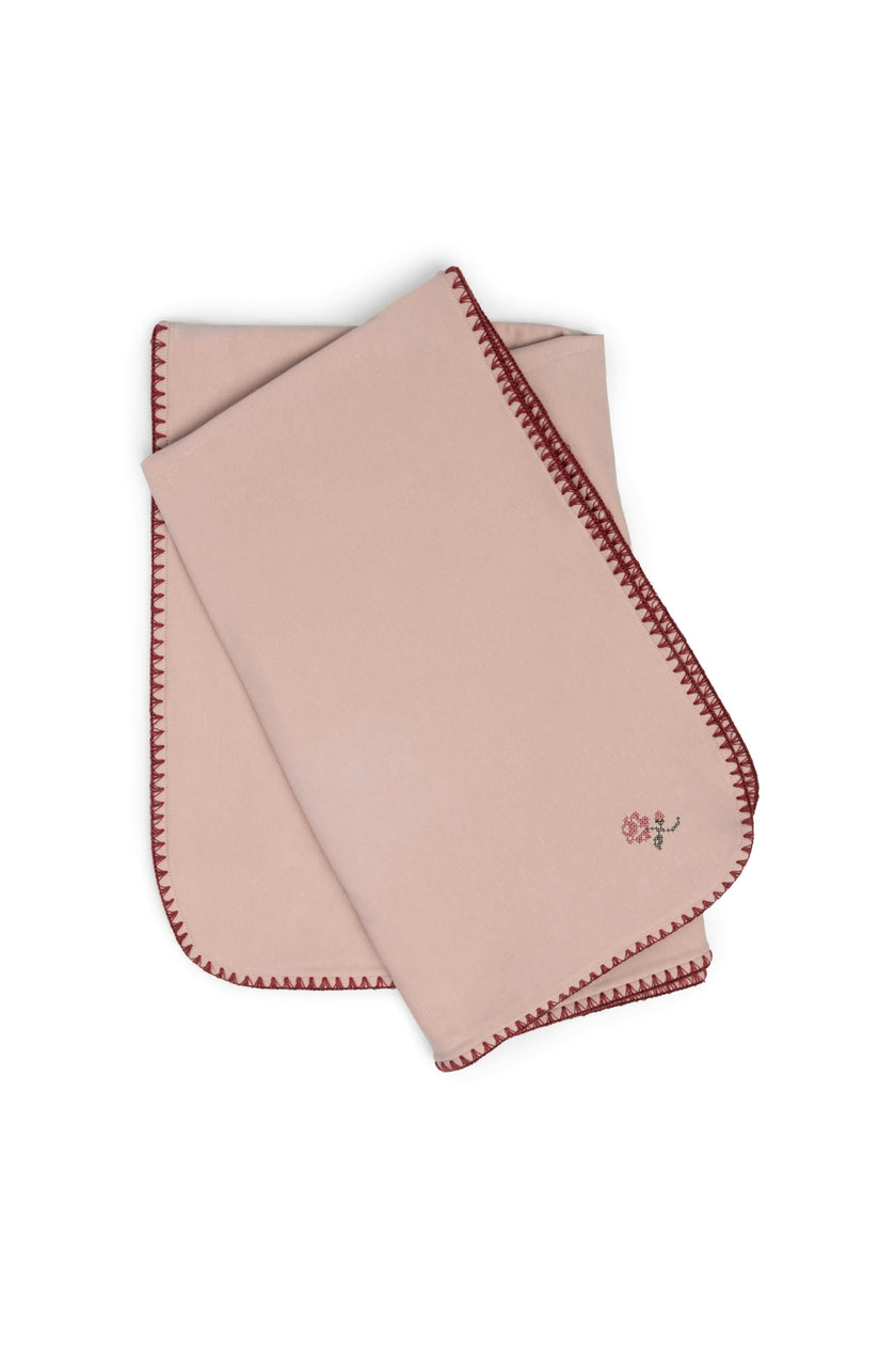 Rocking Horse Embroidered Cotton-Knit Blanket
