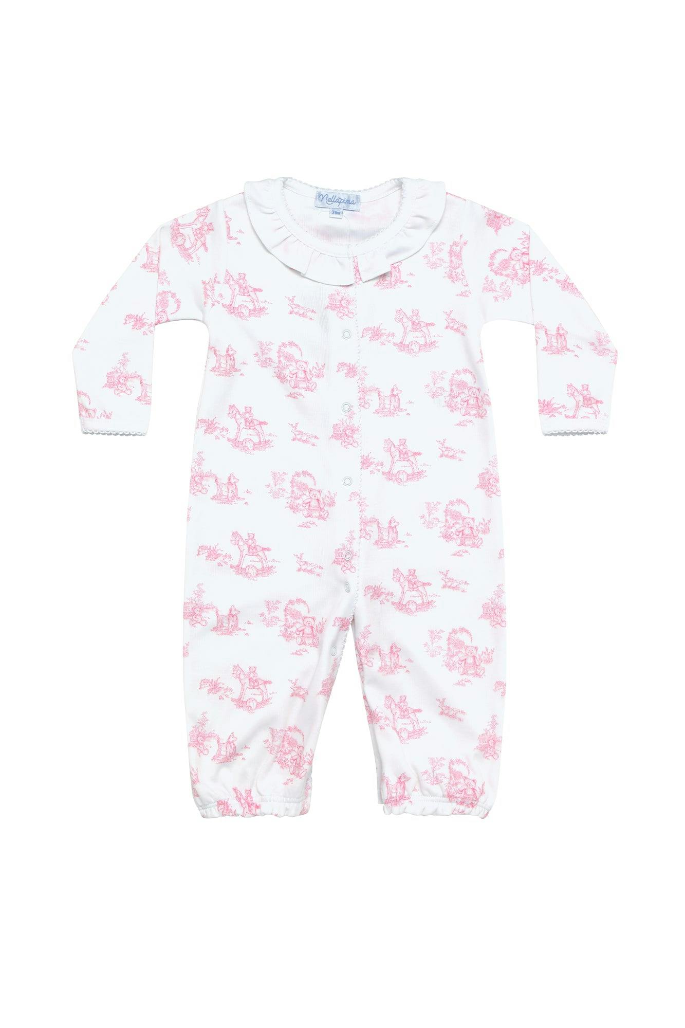 Pink Toile Baby Converter Gown