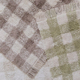 Washable Rug Vichy Marron