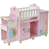 Olivia's Little World Amanda 6-in-1 Doll Nursery Station - Baby Pink