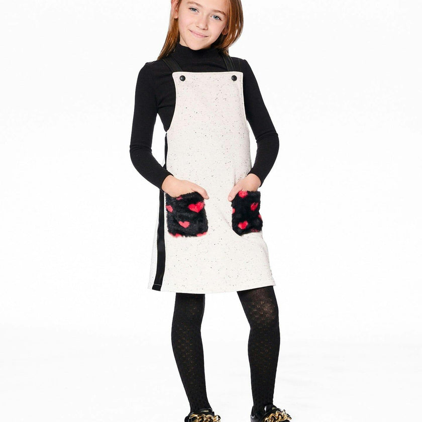 Glittering French Terry Overall Dress
