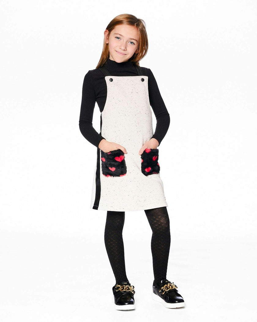 Glittering French Terry Overall Dress