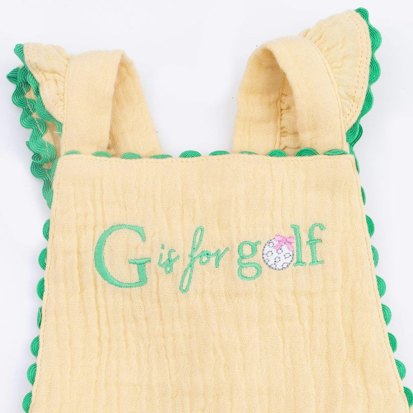 G is for Golf - Ric Rac Ruffle Sunsuit