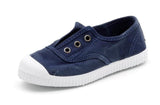 Cienta 70777.84 Washed Navy Canvas Laceless Sneaker