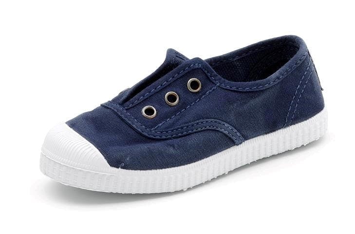 Cienta 70777.84 Washed Navy Canvas Laceless Sneaker