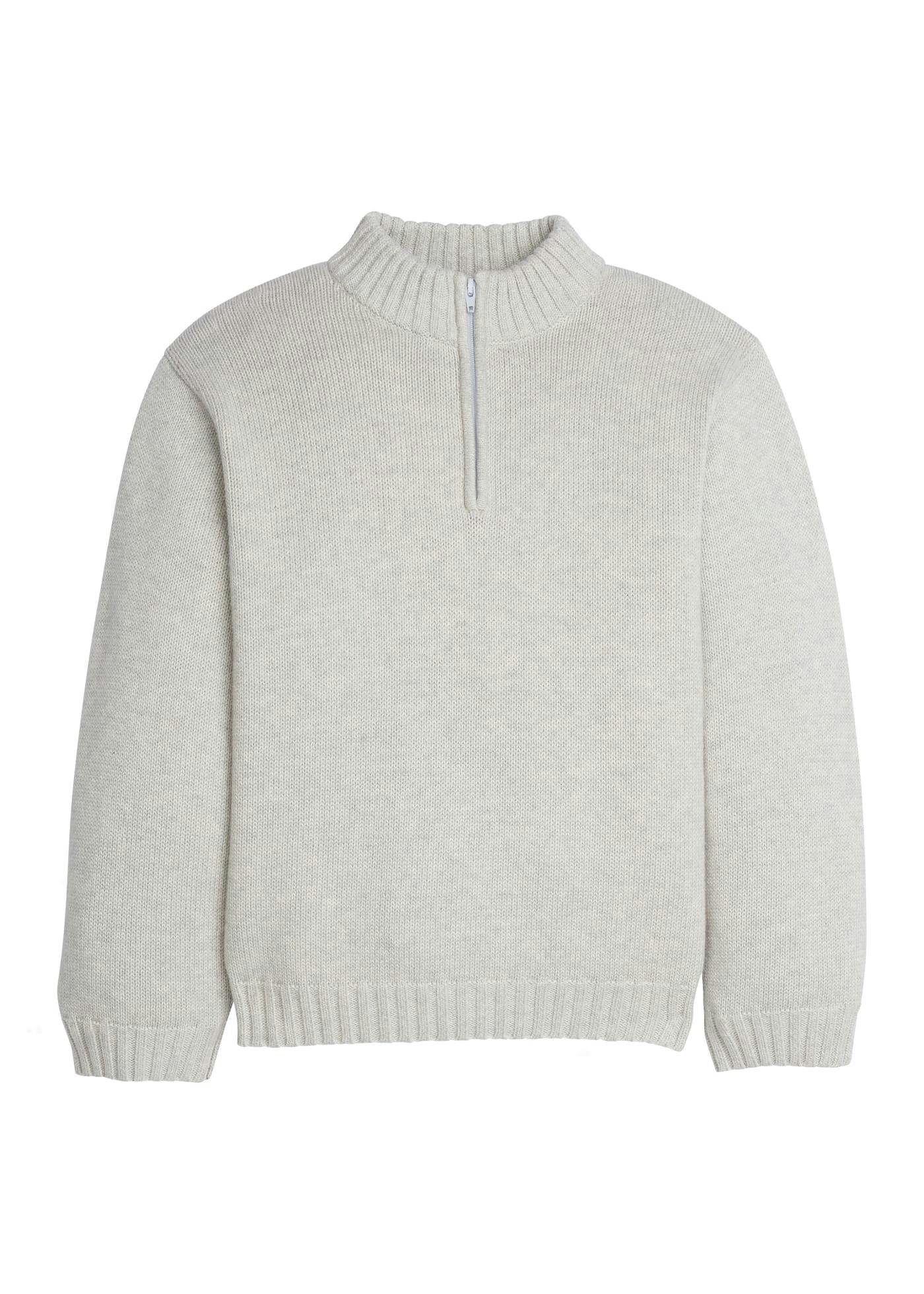 Quarter Zip Sweater - Gray