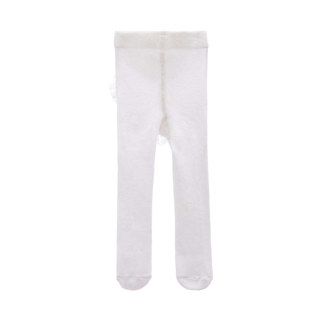 White Ruffle Pom Tail Tights
