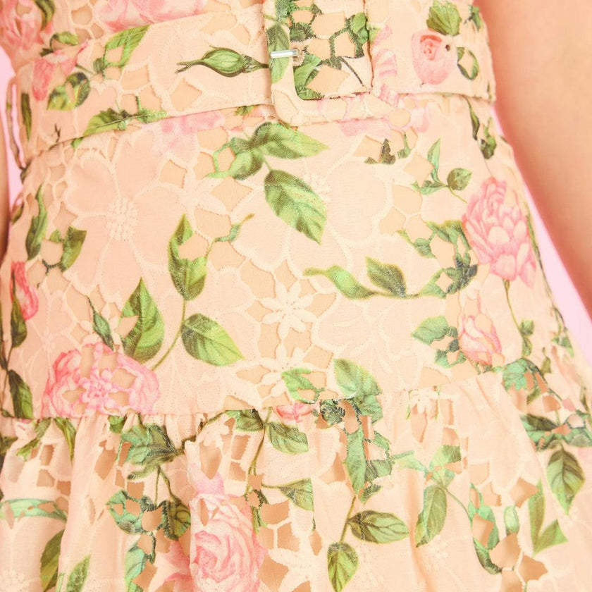 Leonora Embroidered Mini Dress