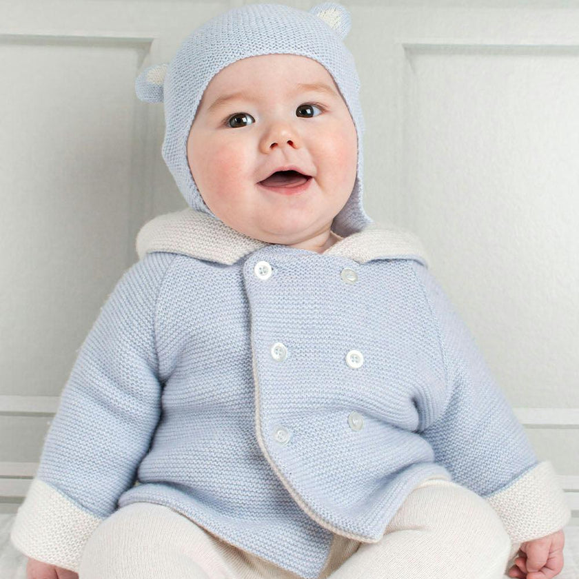 Baby Teddy Coat in Pale Blue