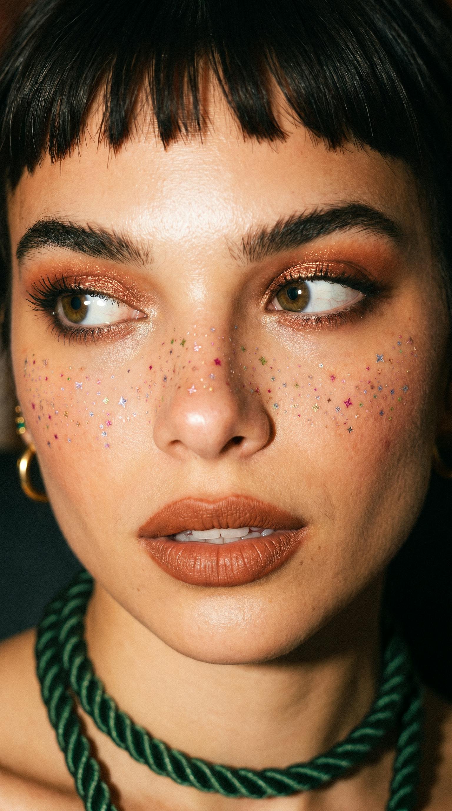 Sprinkled Glitter Freckles Makeup Patches