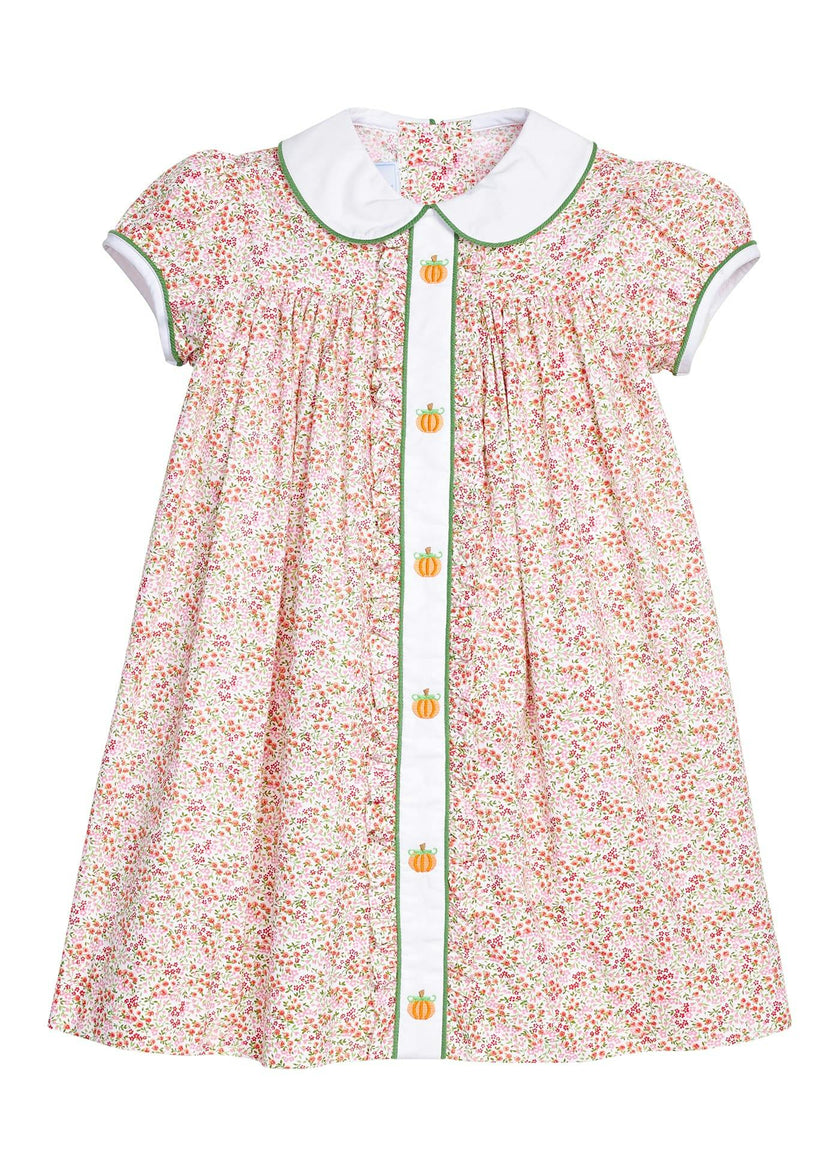 Ruffled Sally Dress - Pumpkins