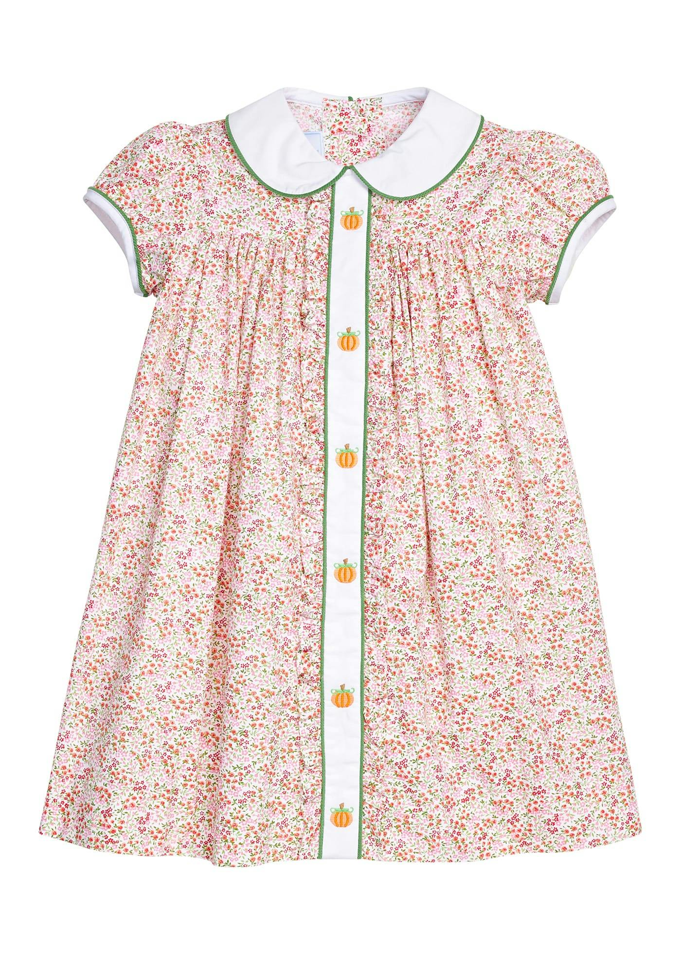 Ruffled Sally Dress - Pumpkins