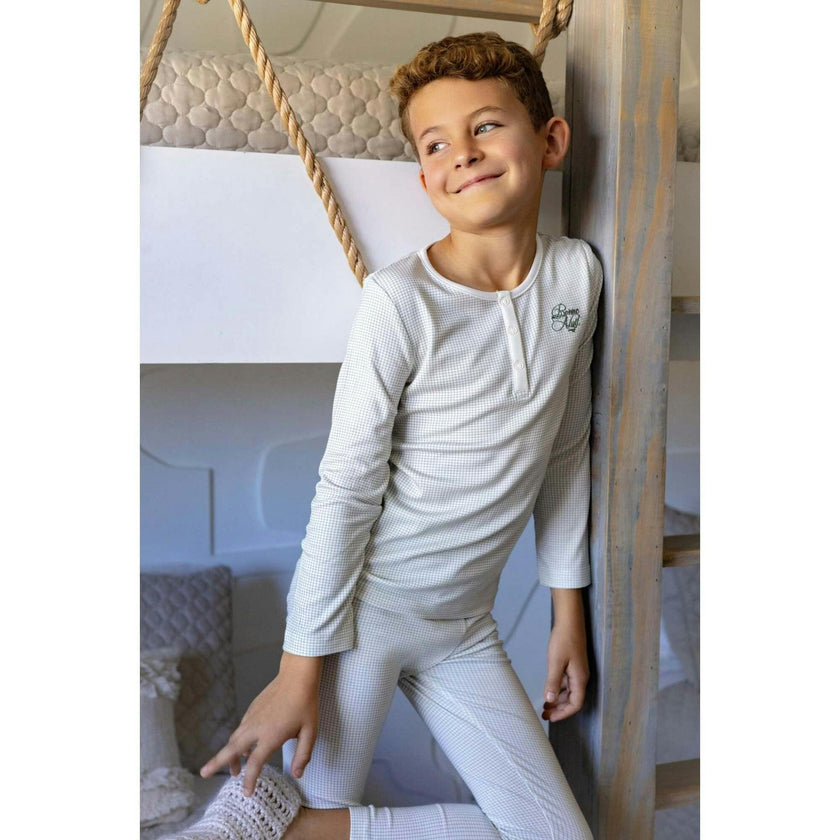 Gingham Loungewear Set, Boys