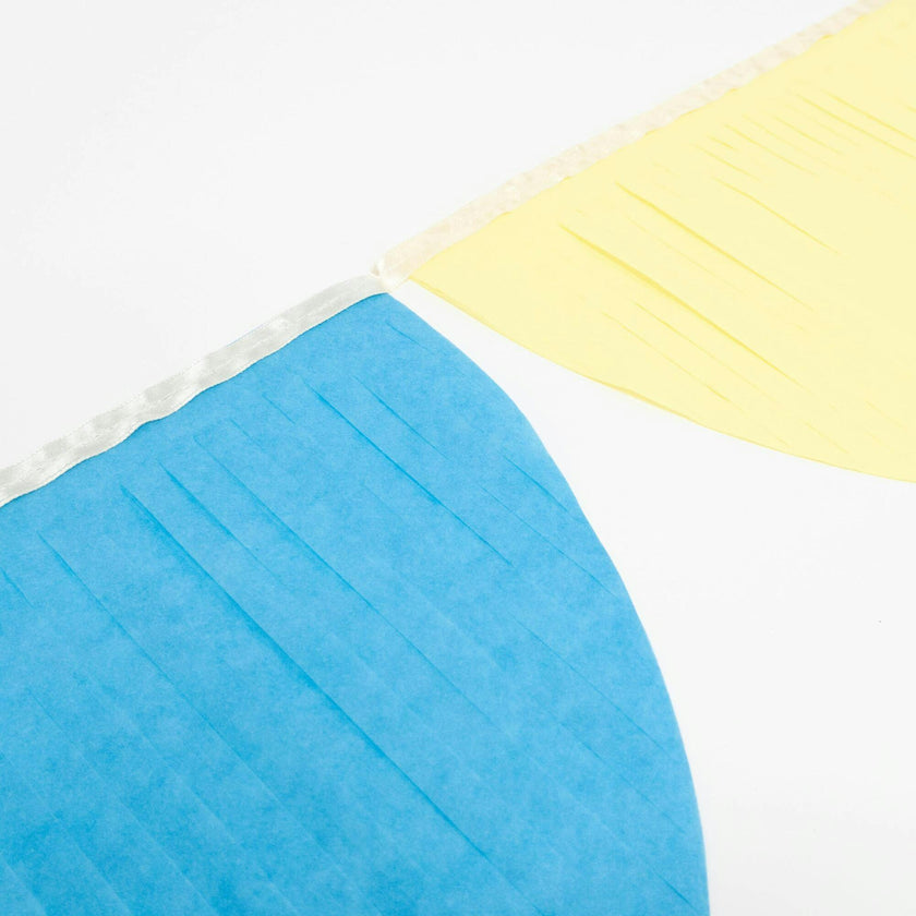 Rainbow Tissue Paper Scallop Garland Set