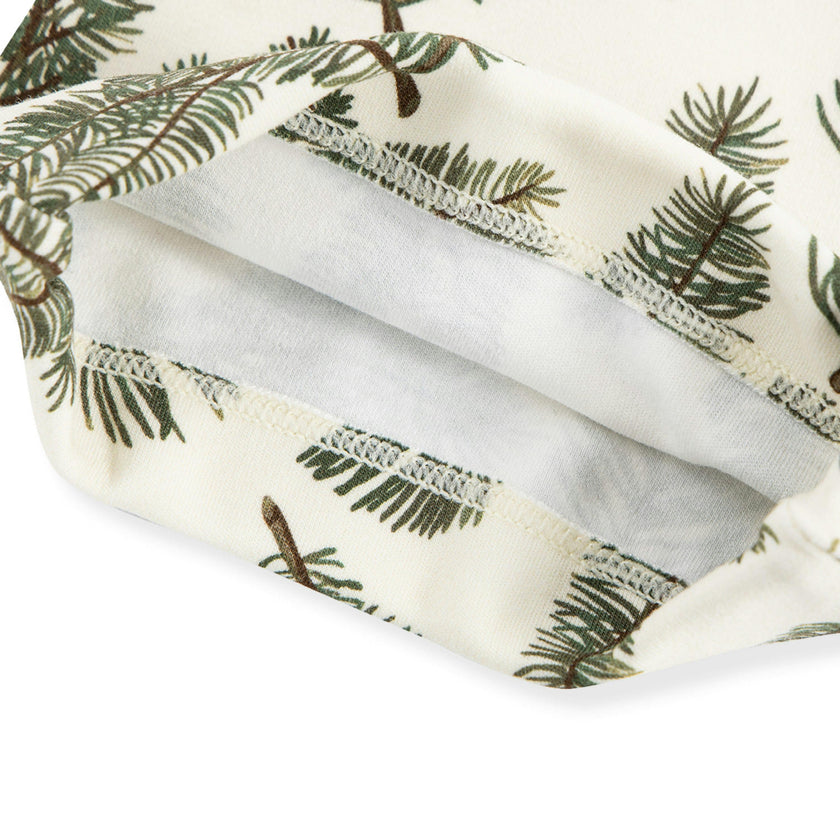 Pine Brushed Newborn Gown & Hat Set