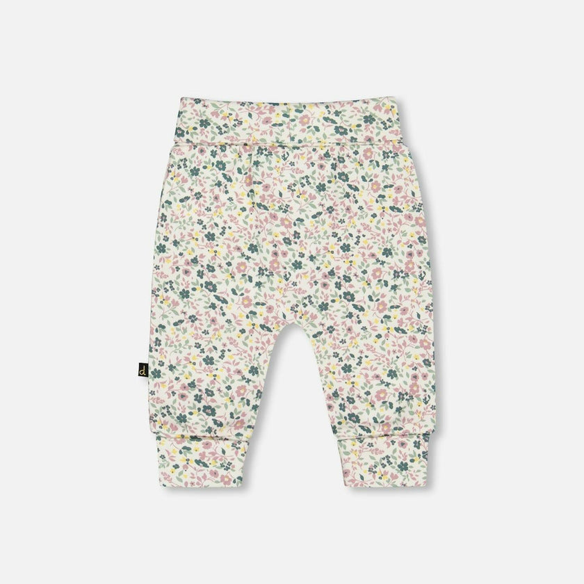 Organic Cotton Evolutive Pant Off-White Floral