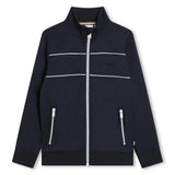 Navy Logo Zip Up Sweatshirt