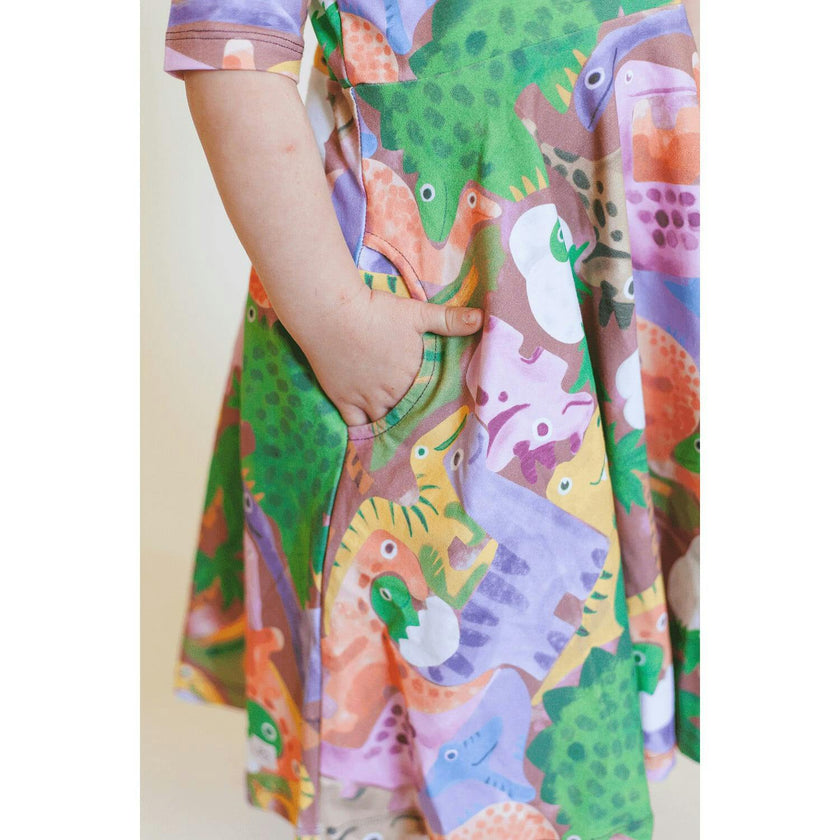 Reese Print Scoop Neck Dress