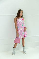 Pink Shooting Star Sequin Tank Dress