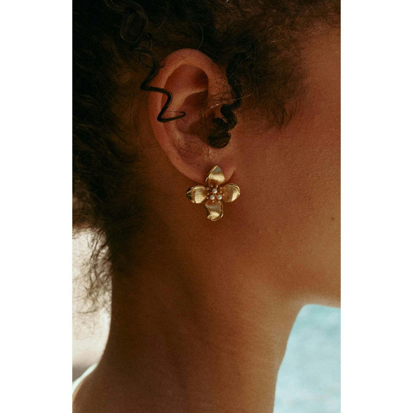 Iris Blossom Stud Earrings