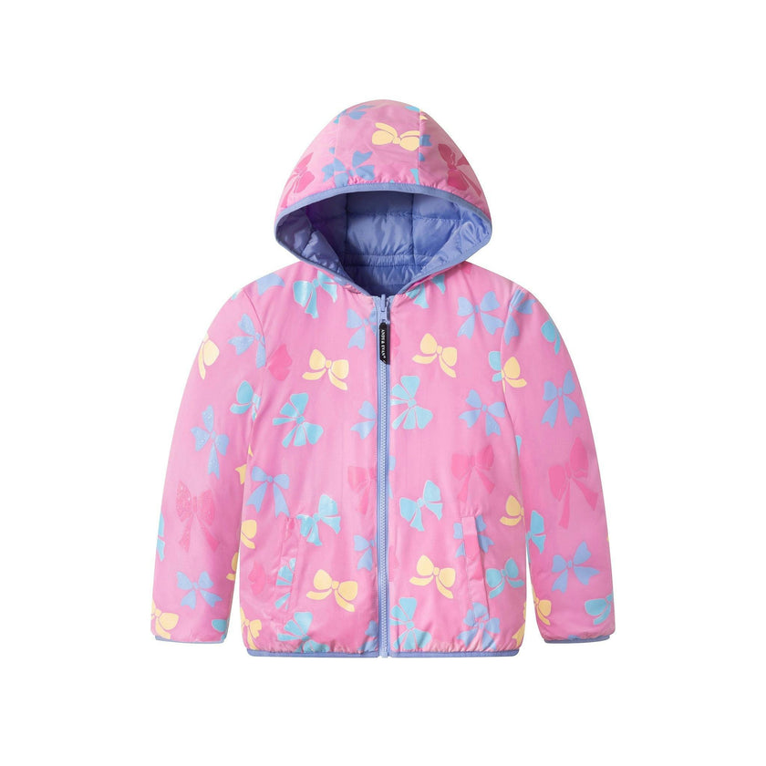 Reversible Color-Changing Puffer Jacket | Pink Bows