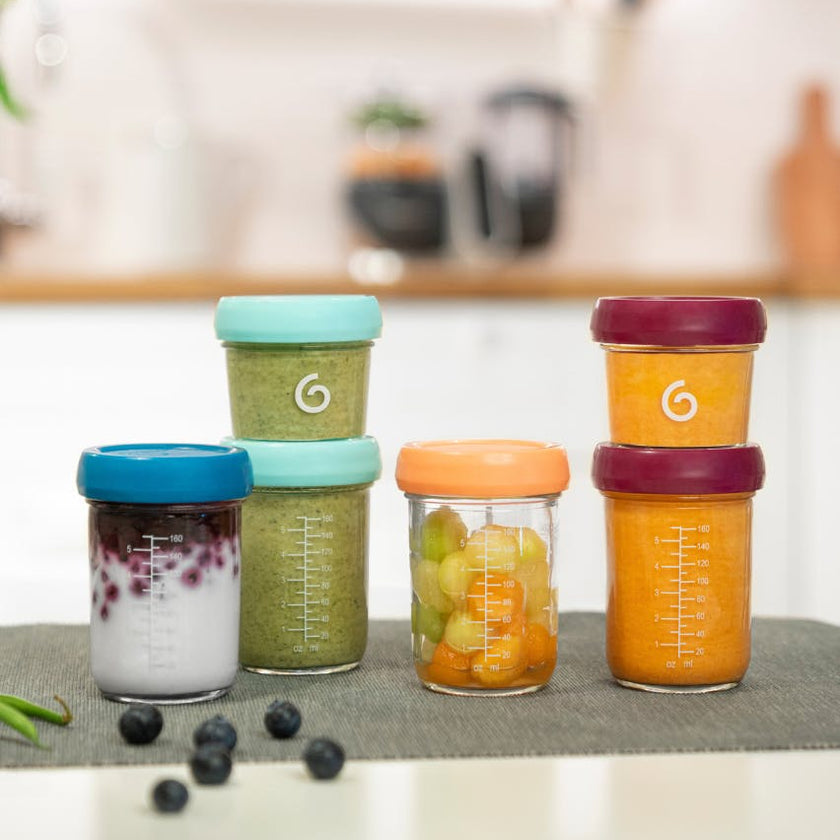 Glass Babybols Baby Food Storage Containers (Airtight, Leakproof Meal Prep Bowls)