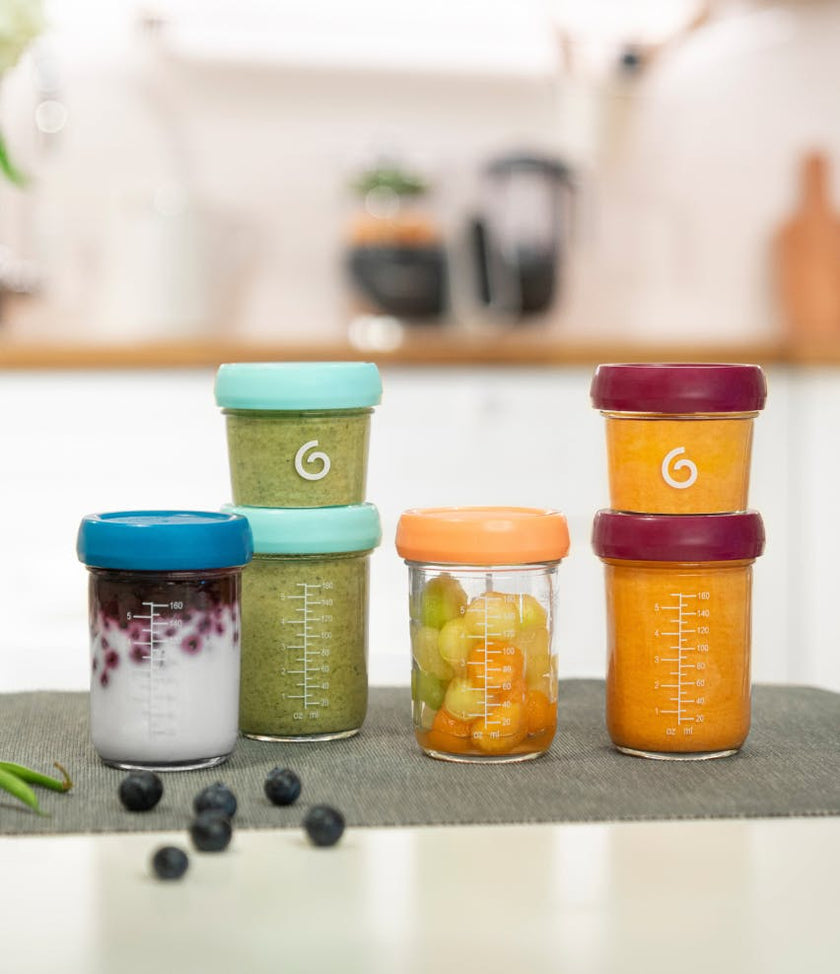 Glass Babybols Baby Food Storage Containers (Airtight, Leakproof Meal Prep Bowls)