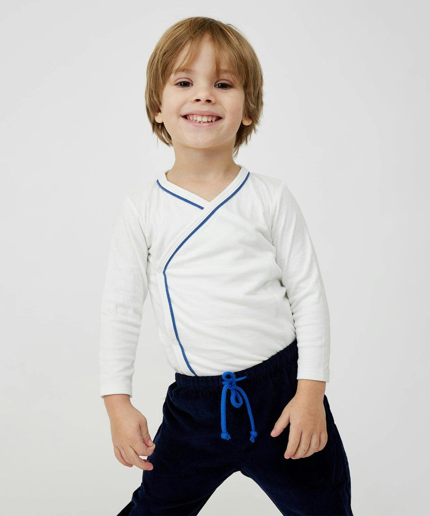 Crossbody One-piece, Navy Piping