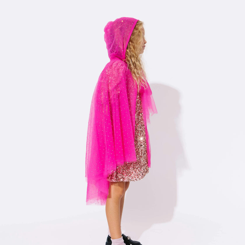 Hot Pink Crystal Cape