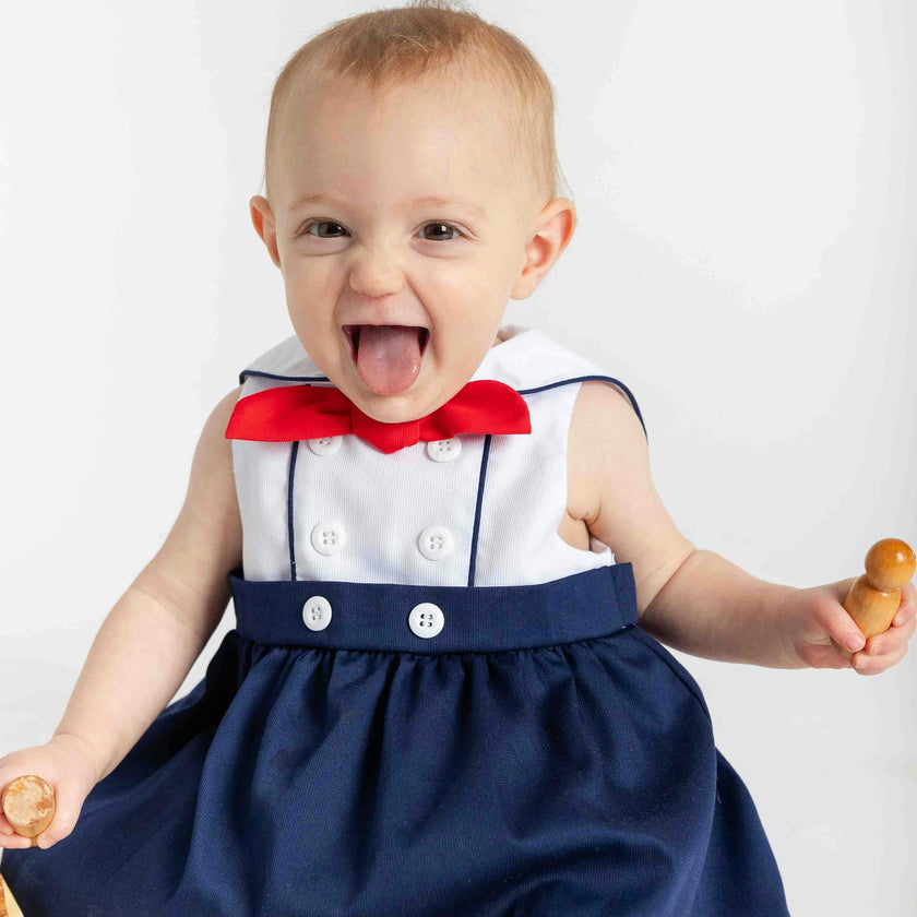 Pique Sailor Romper