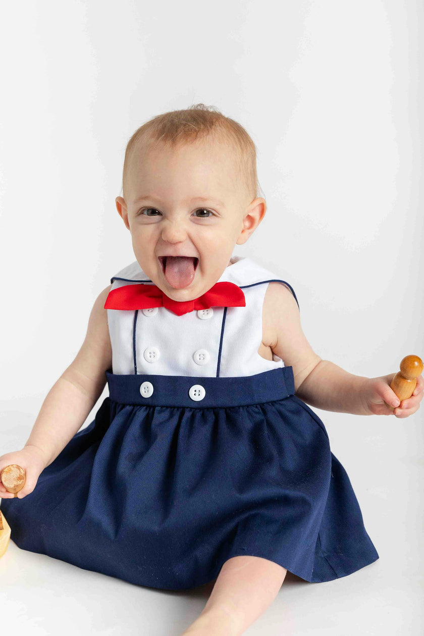 Pique Sailor Romper