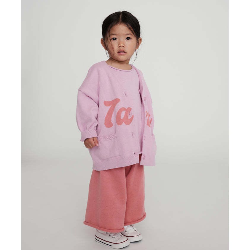 Baby Girls My Boxy Cotton Rolled Edge Wide Leg Pants