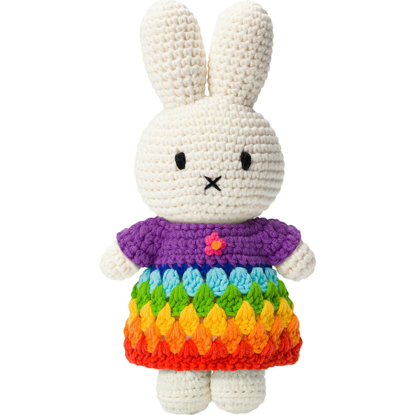 Miffy In Her Pastel Rainbow Dress Crochet Doll