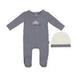 Teddy Wagon Footie and Beanie Set