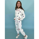 Rainbow Evil Eye Applique 2-Piece Jogger Set