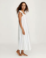 Women's Twill Clara Nightgown in Cottage Stripe