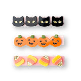 Cat Candy Corn & Pumpkin Hair Clips -HAL