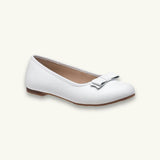 Camille Ballet Flat | White Leather