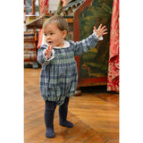 Heidi Blue Tartan Baby Romper