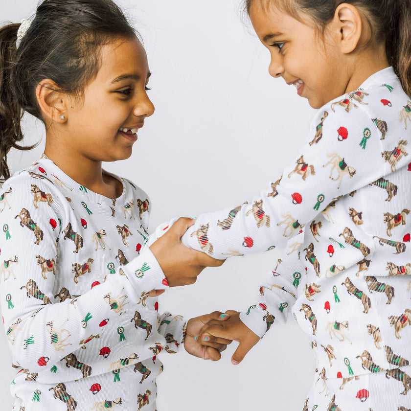 The Organic Long Sleeve Pajama Set [Riding Ponies]