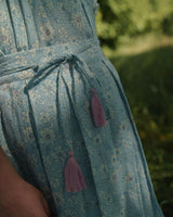Ruth Skirt - Tonal Floral Blue print